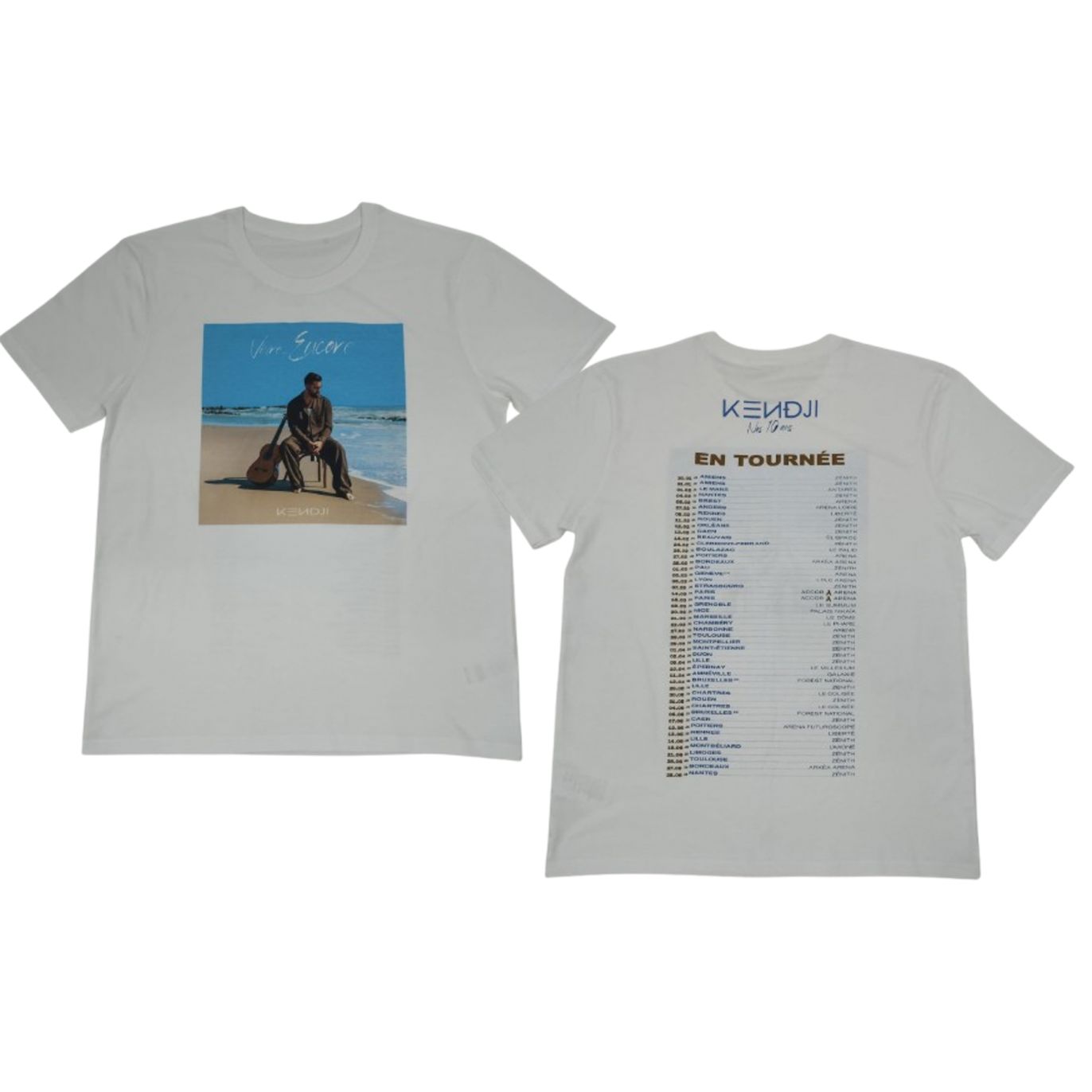 T-shirt Enfant BLANC Tournee Vivre Encore